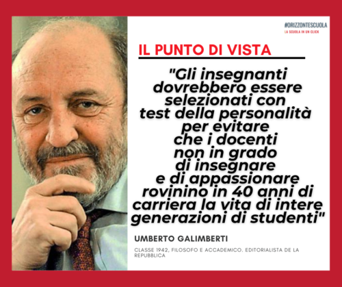 Gli insegnanti e la scuola che non piacciono a Galimberti